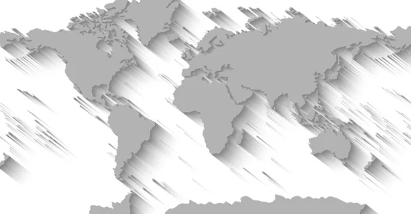 Political World Map Illustration — Stock Vector