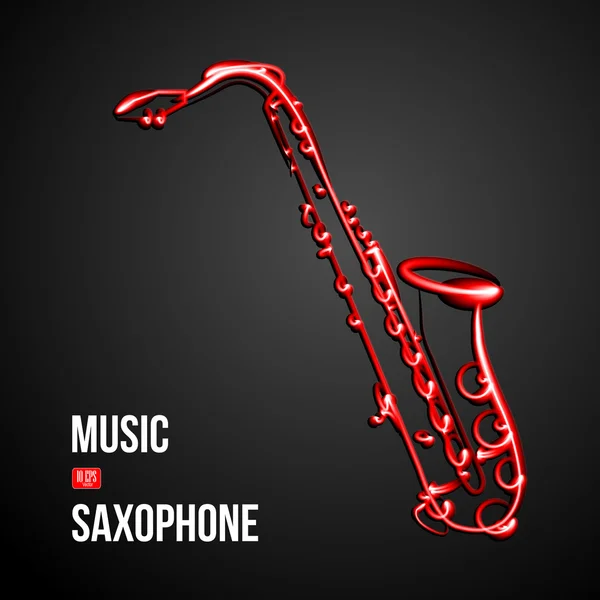 Saxofón — Vector de stock