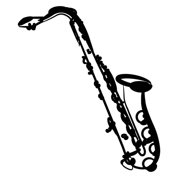 Saxofón — Vector de stock