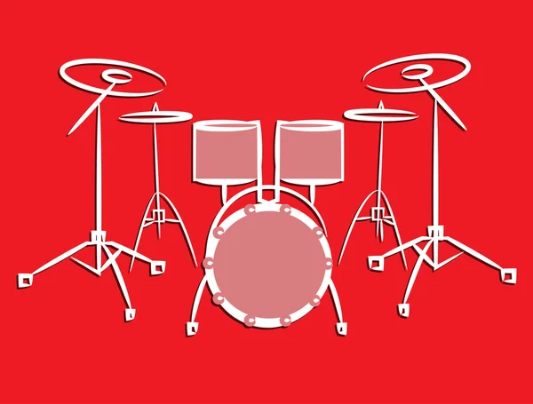 Conjunto de tambor — Vector de stock