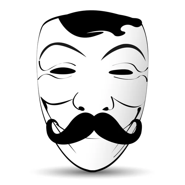 Masque avec une moustache — Image vectorielle