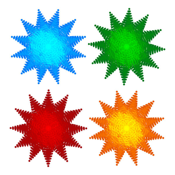 Colored bright stars