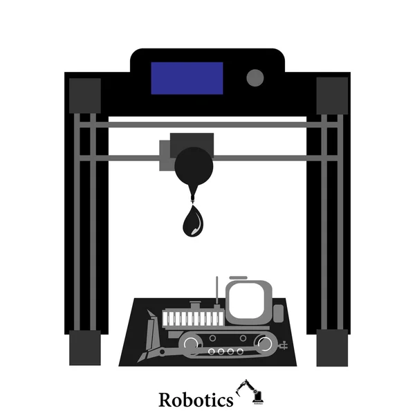 3D printer — Stock Vector