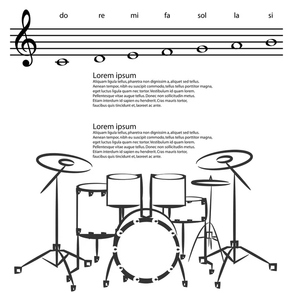 Conjunto de tambor — Archivo Imágenes Vectoriales