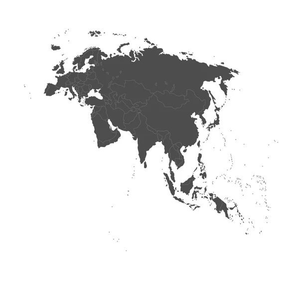 Eurasien, politiska karta — Stock vektor