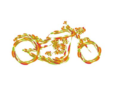 Parlak neon motosiklet