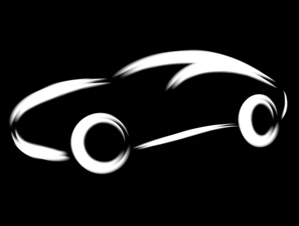 Icône de voiture vecteur abstrait — Image vectorielle