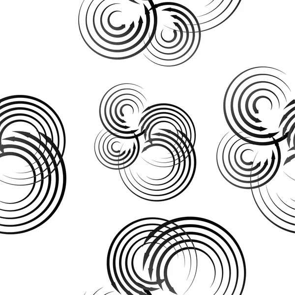 Fundo abstrato espiral preto e branco — Vetor de Stock