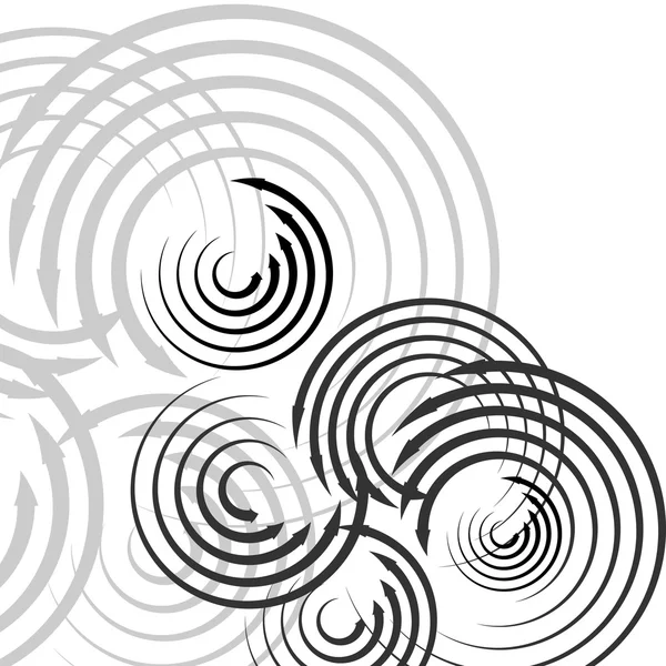 Fond abstrait spirale noir et blanc — Image vectorielle