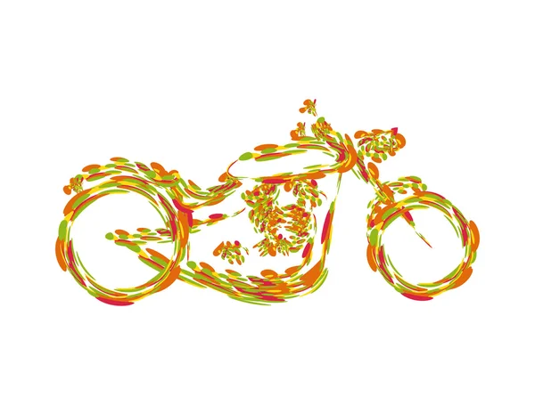 Moto de néon lumineux — Image vectorielle