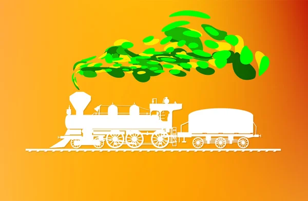 Ατμομηχανή σιδηροδρόμου — Διανυσματικό Αρχείο