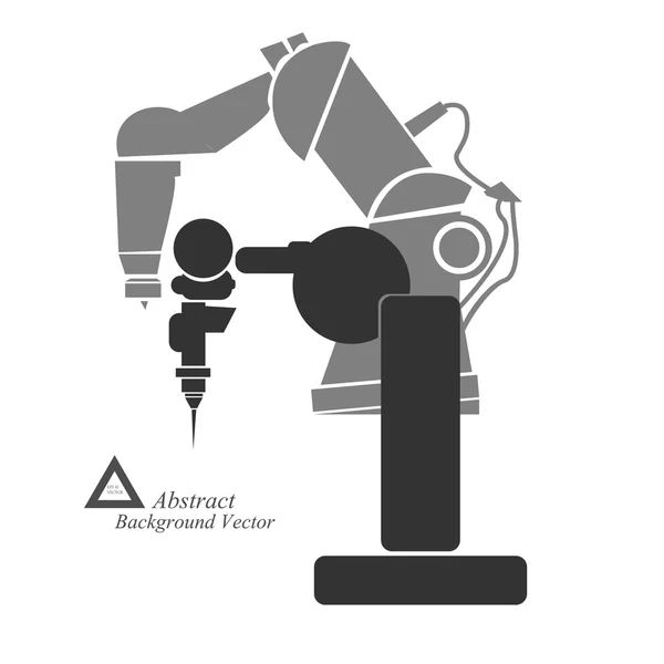 Robotika, tangan robot, ikon robot - Stok Vektor