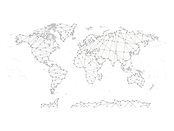 Politische Landkarte der Welt — Stockvektor