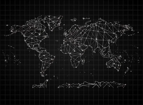 Politieke kaart van de wereld — Stockvector