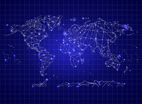 Politieke kaart van de wereld — Stockvector