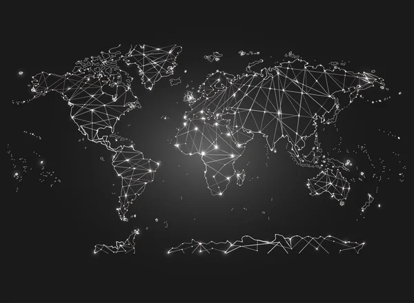 Politieke kaart van de wereld — Stockvector