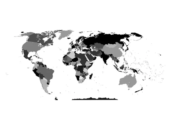 Politieke kaart van de wereld — Stockvector