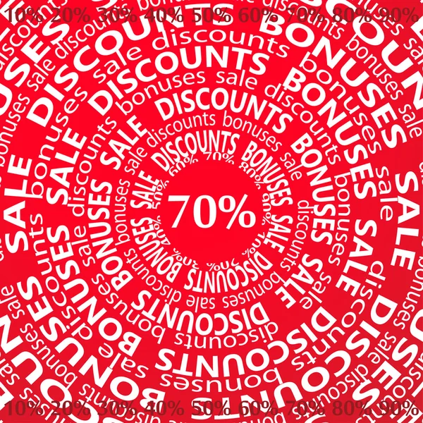 Discount background red — Stock Vector