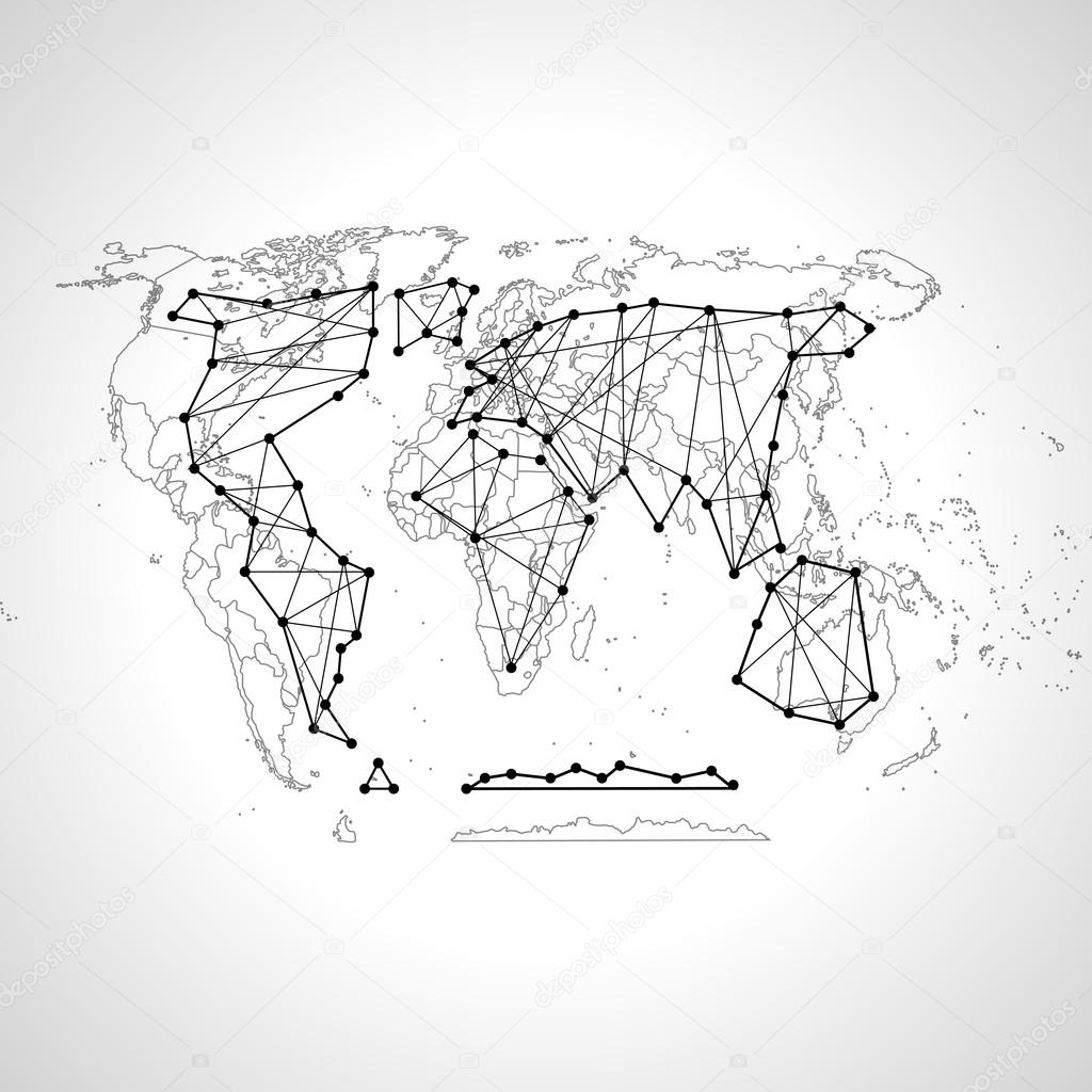 Political map of the world Stock Vector by ©Mertsalovvw 84792320