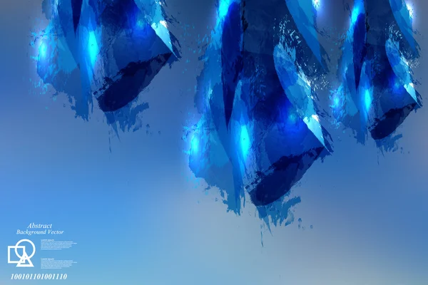 Abstraktní akvarel zázemí modrá — Stockový vektor