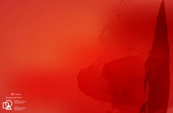 Aquarela fundo abstrato vermelho — Vetor de Stock