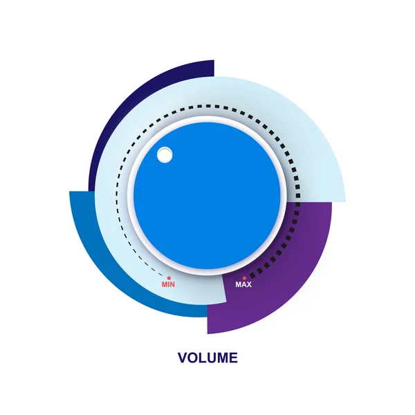 Controllo volume icona astratta — Vettoriale Stock