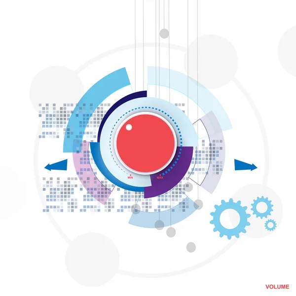 Icône de contrôle de volume abstrait — Image vectorielle