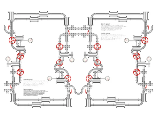 Icône vectorielle en acier pipeline — Image vectorielle