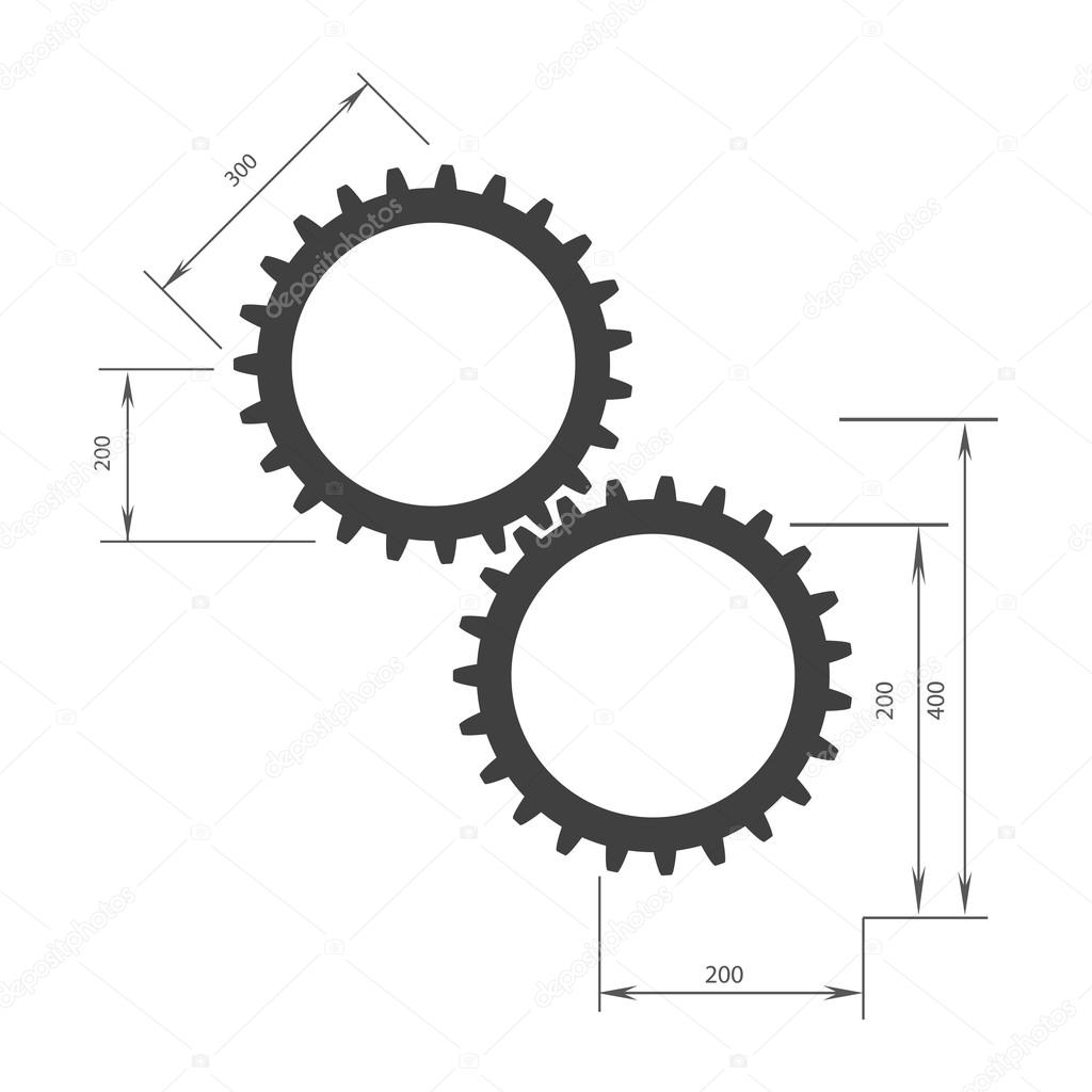 Engrenages de dessin engrenages de dessin Vecteur par ©Mertsalovvw 95912784