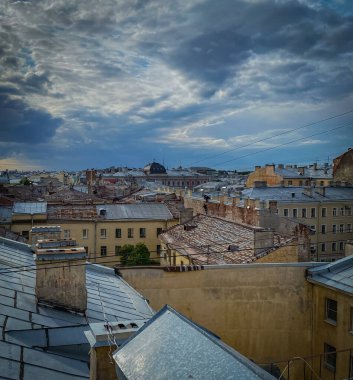 St. Petersburg Rusya 'nın çatılarında gözlem platformları