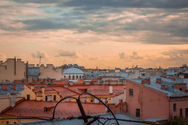 Aussichtsplattformen Auf Den Dächern Von Petersburg Russland — Stockfoto