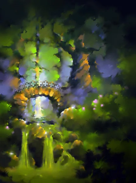 Orman akarsu kemer ile — Stok fotoğraf