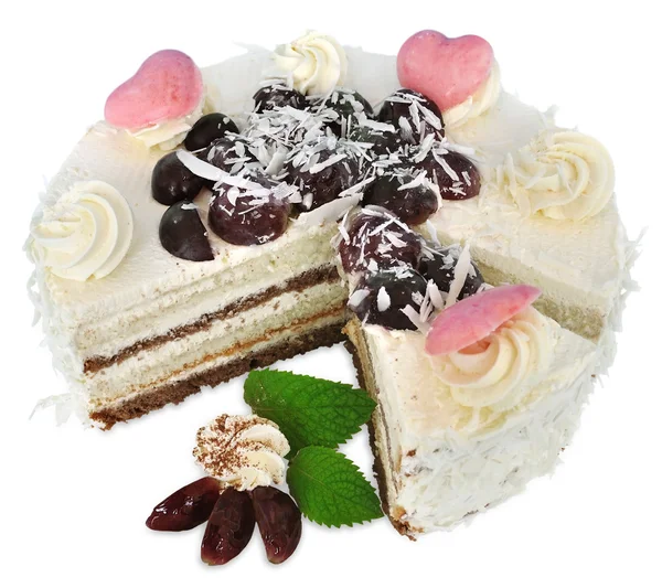 Kuchen mit weißer Schicht — Stockfoto