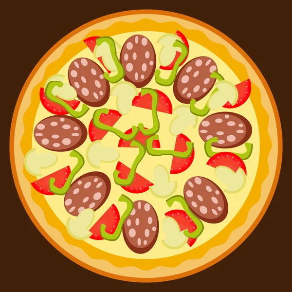 Pizza, die Sie hinsetzen möchten — Stockvektor
