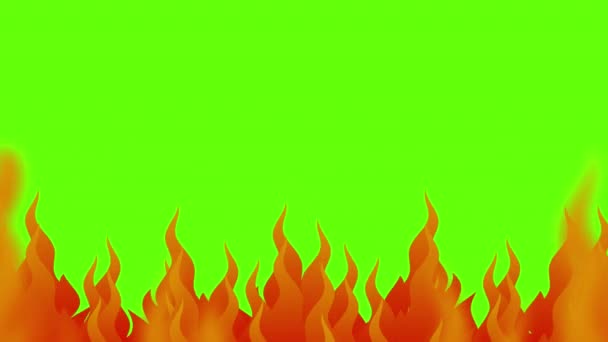 Realistic Fire Flame Burning Flat Design Selective Focus Overlay Hot — Stock Video