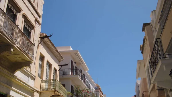 Beaux Éléments Architecture Vues Sur Ermoupoli Grèce Île Syros — Photo