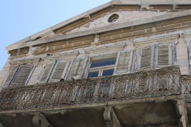 Çok eski bir evin mimari öğeleri, Yunanistan, Syros Adası, Ermoupoli