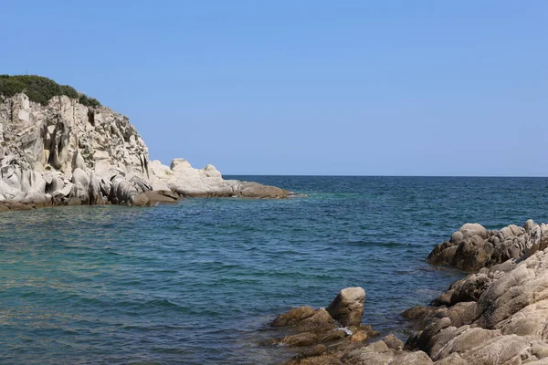 Impressionante Vista Mar Costa Mar Egeu Grécia Halkidiki — Fotografia de Stock