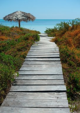 Ahşap yol ve plaj