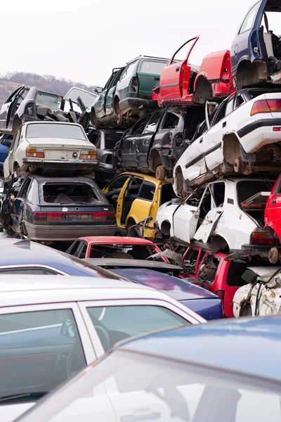 Cars in junkyard Stock Picture