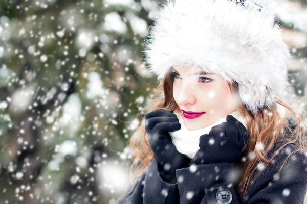 Portrait in snowy weather Stock Image