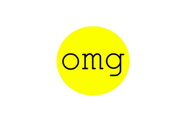 OMG jel szemlélteti, buborék alakú — Stock Fotó