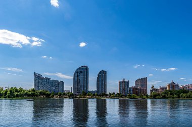 The view on the Dnipro river in Kyiv city