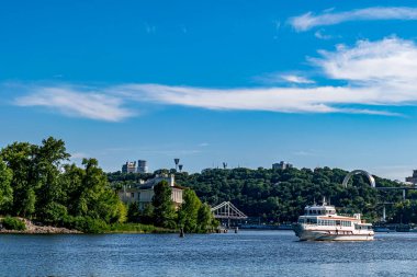The view on the Dnipro river in Kyiv city