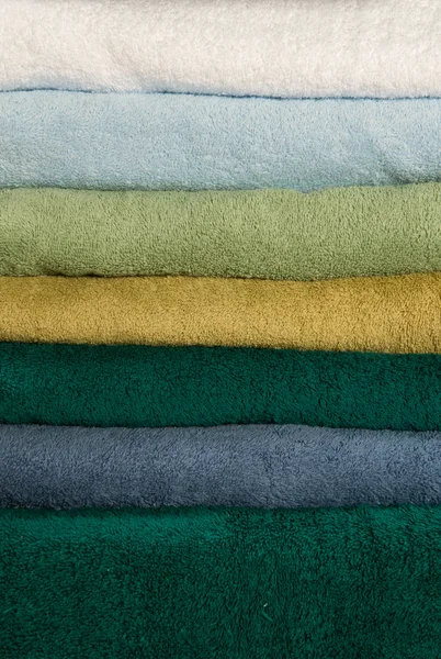 Stack of colorful towels — Stock Photo, Image