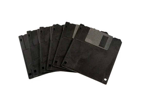 Pilha de disquetes pretos — Fotografia de Stock