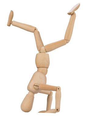 Puppet in handstand clipart