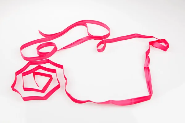 Pink satin ribbon — Stock Photo, Image