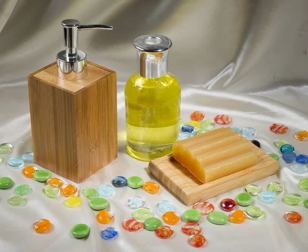 Tipos de botellas con jabón —  Fotos de Stock