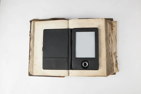 Ebook on old antique book — Stock Photo, Image